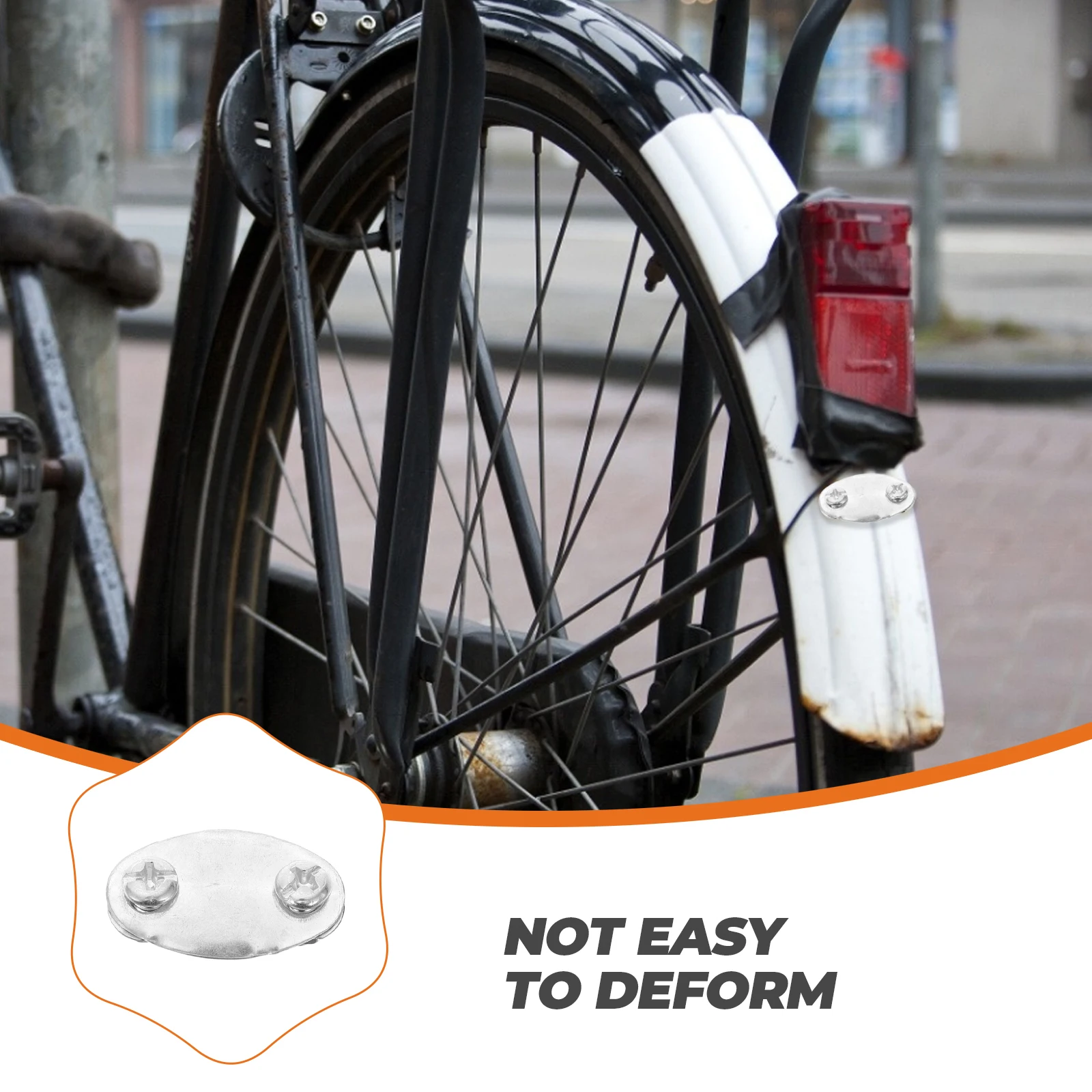 

20 Pcs Bike Mudguards Clip Durable Iron Buckle for Mountain Kids Bikes Silver Fixed Outdoor Smooth Surface Easy Clean Quality