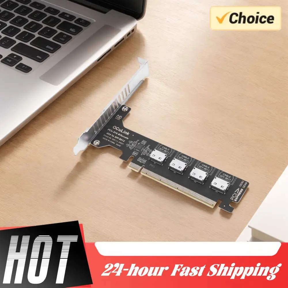 

PCIE 4.0 X16 To 1/4Port OCulink SFF-8612 Split Bifurcation Card PCI Express GEN4 64Gb 1/4X SFF-8612 SFF-8611 Internal Adapter