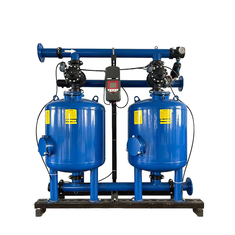 

Automatic backwashing sand and gravel filter purifies water quality, field drip irrigation water and fertilizer integrated