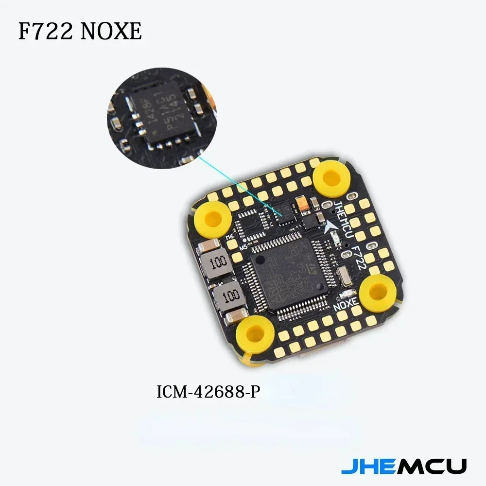 Kontroler lotu JHEMCU F722 NOXE z wbudowanym żyroskopem, barometrem, OSD, BlackBox 16MB, podwójnym BEC, 3-6S, 20X20mm do dronów RC FPV Freestyle