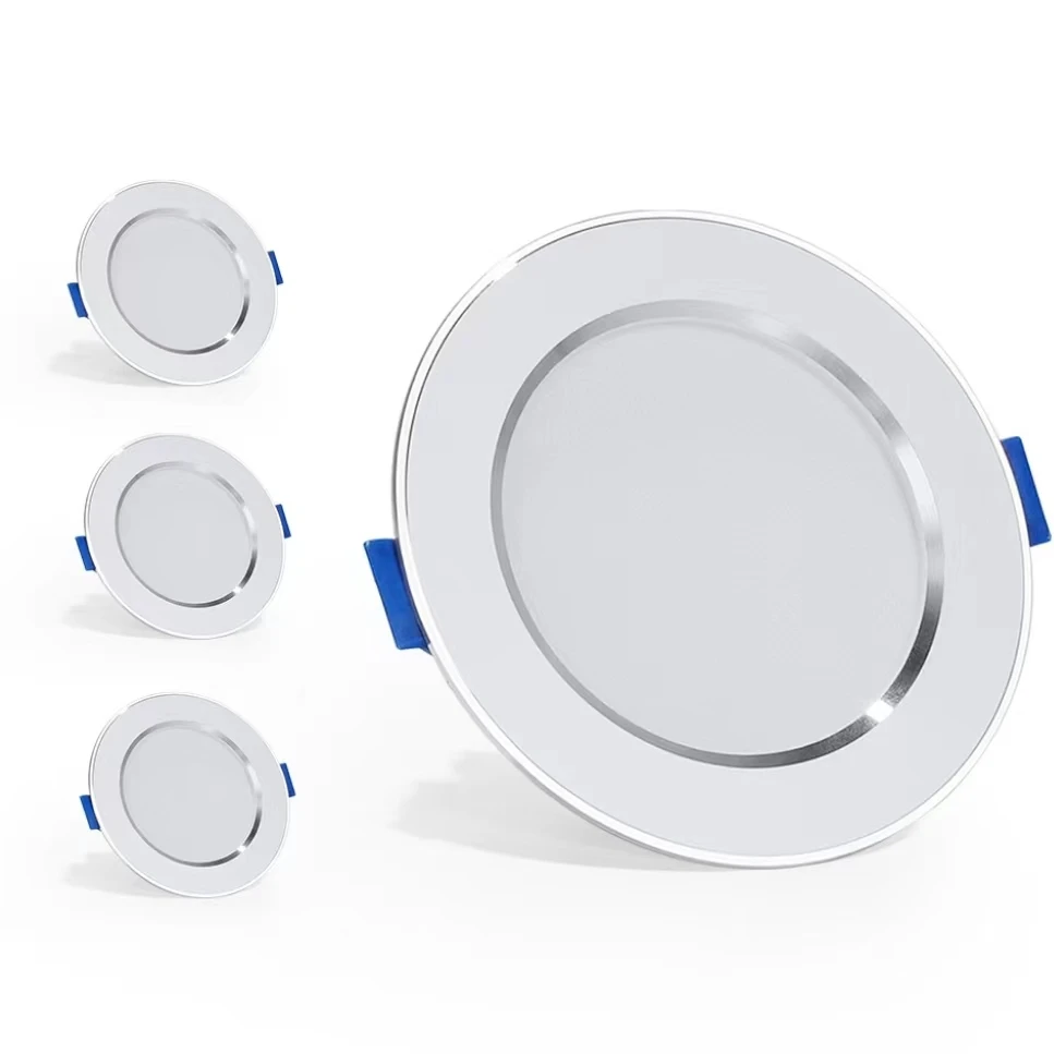 Wholesale Round Led Panel Downlight 7W Ultra Slim Aluminum 4 Inch Recessed Embedded for Living Room Bedroom Office Kitchen