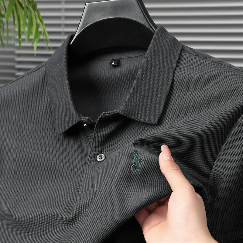 

100% cotton high-end short sleeve POLO shirt men's summer fashion designer horse logo brand embroidered Luxury casual T-shirt