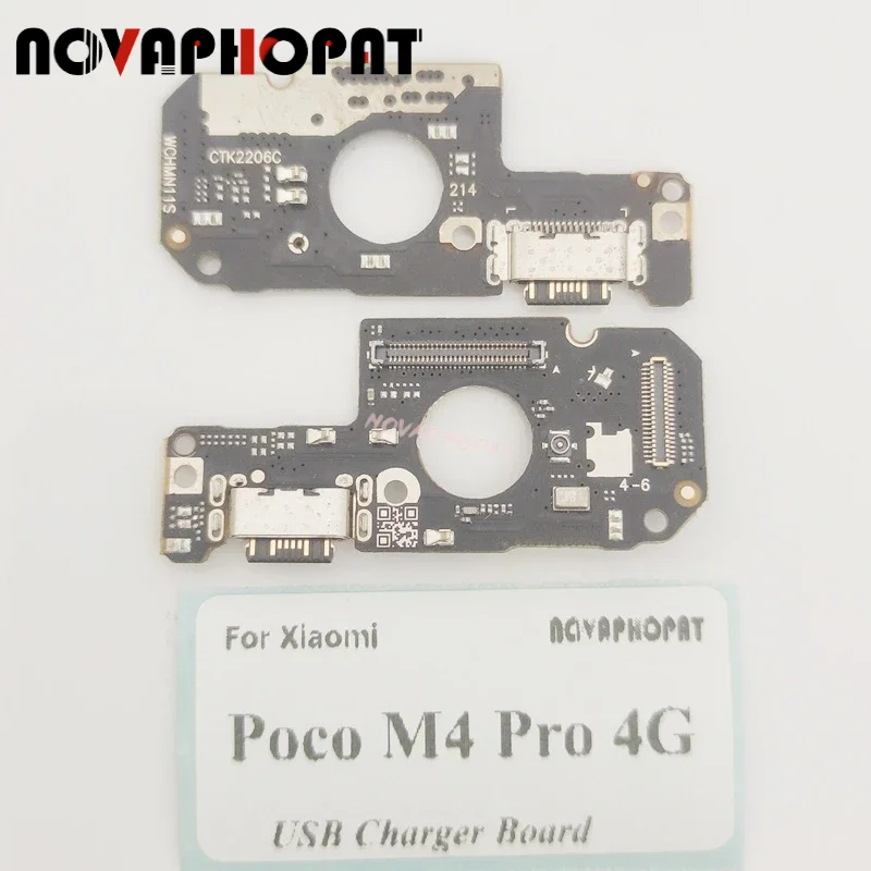 For Redmi Note 11 4G / Note 11s 4G / For Xiaomi Poco M4 Pro 4G USB Dock Charger Port Plug Jack Microphone MIC Charging Board