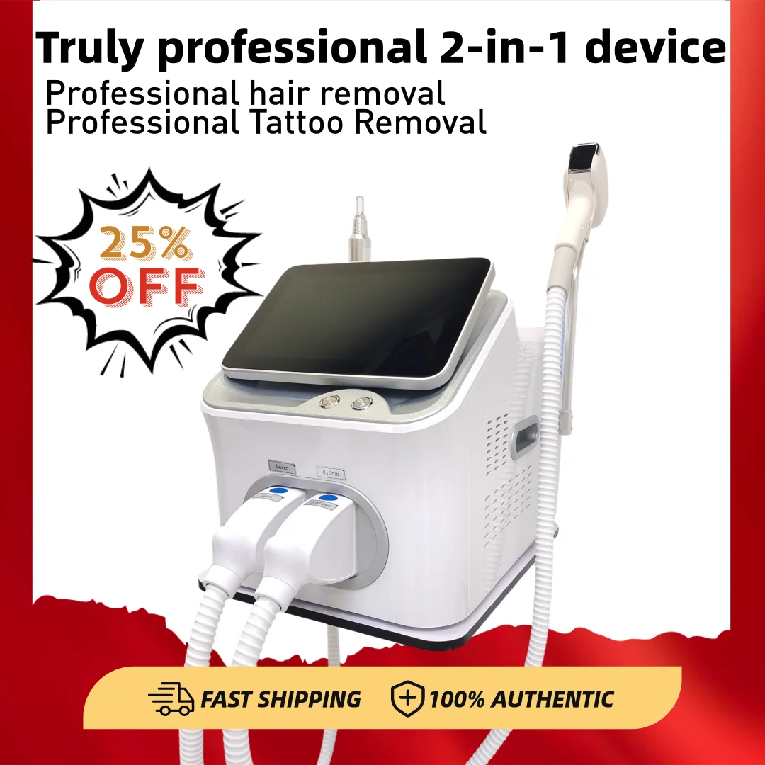 

2025 Новейший 4000 Вт лазер сопрано-титановый ледяной диод 755 808 940 1064 нм 4 длины волны 2 в 1 машина для удаления татуировок