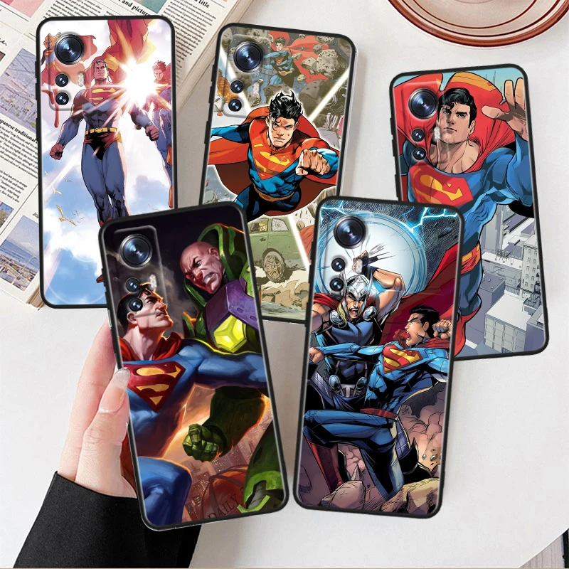 Batman Superman Cute For Xiaomi Mi 14 13 12T 12S 12X 11i 11X 11T Play HyperCharge Lite Ultra Pro Black Soft Phone Case