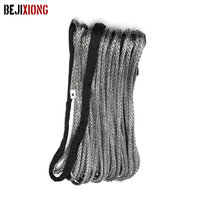23809LBS 100Ft Synthetic Winch Rope Line PE Grey Recovery Cable 4WD ATV Heavy Duty 10MM x 30M Wrapped In A Loop