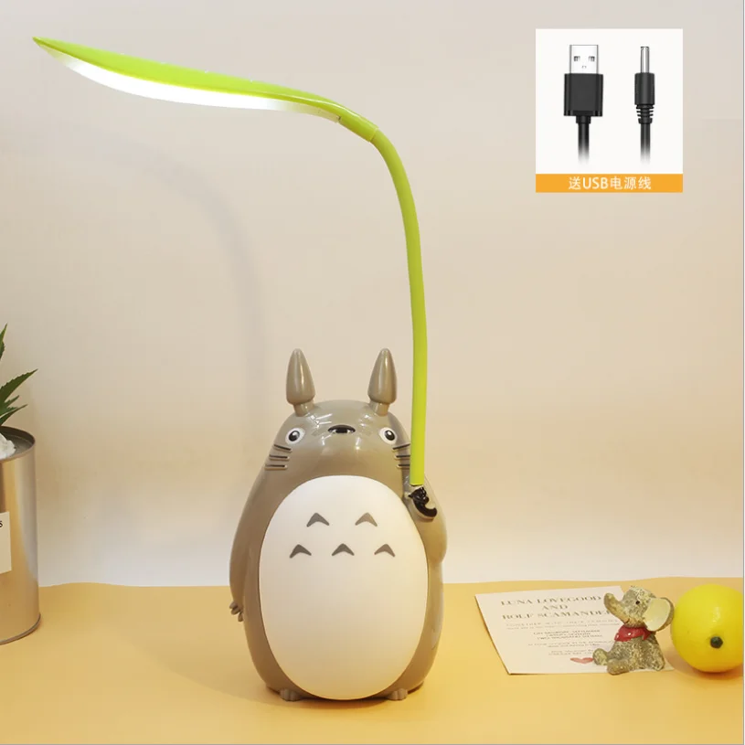 Cartoon Little Dragon Cat USB Charging Table Lamp Creative 2 Use Small Night Lamp Children's Learning Table Lamp USB Charging