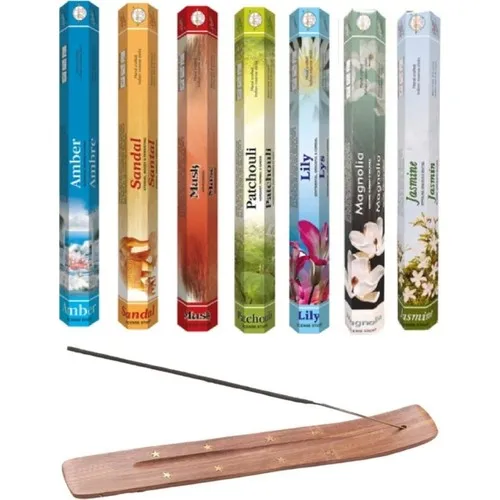 140 Pieces of 10incense and 10incense Boat Holder Stick Jasmine Quality Wood toilette parfume flower smell living room bathroom air