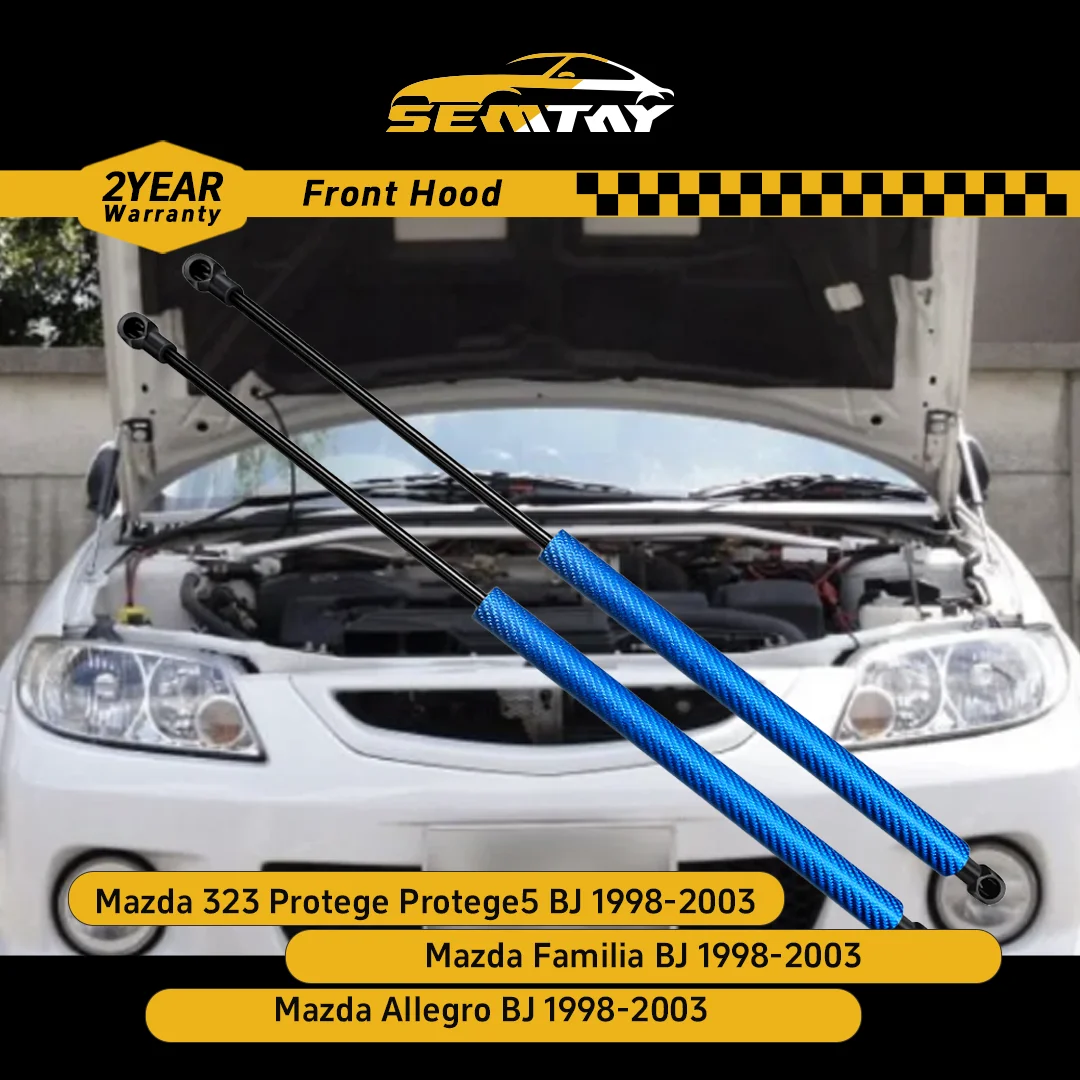 

SEMTAY Hood Struts Bonnet Lift Support Spring Shocks Damper for Mazda Familia/ Allegro BJ /Protege Protege5 BJ 1998-2003