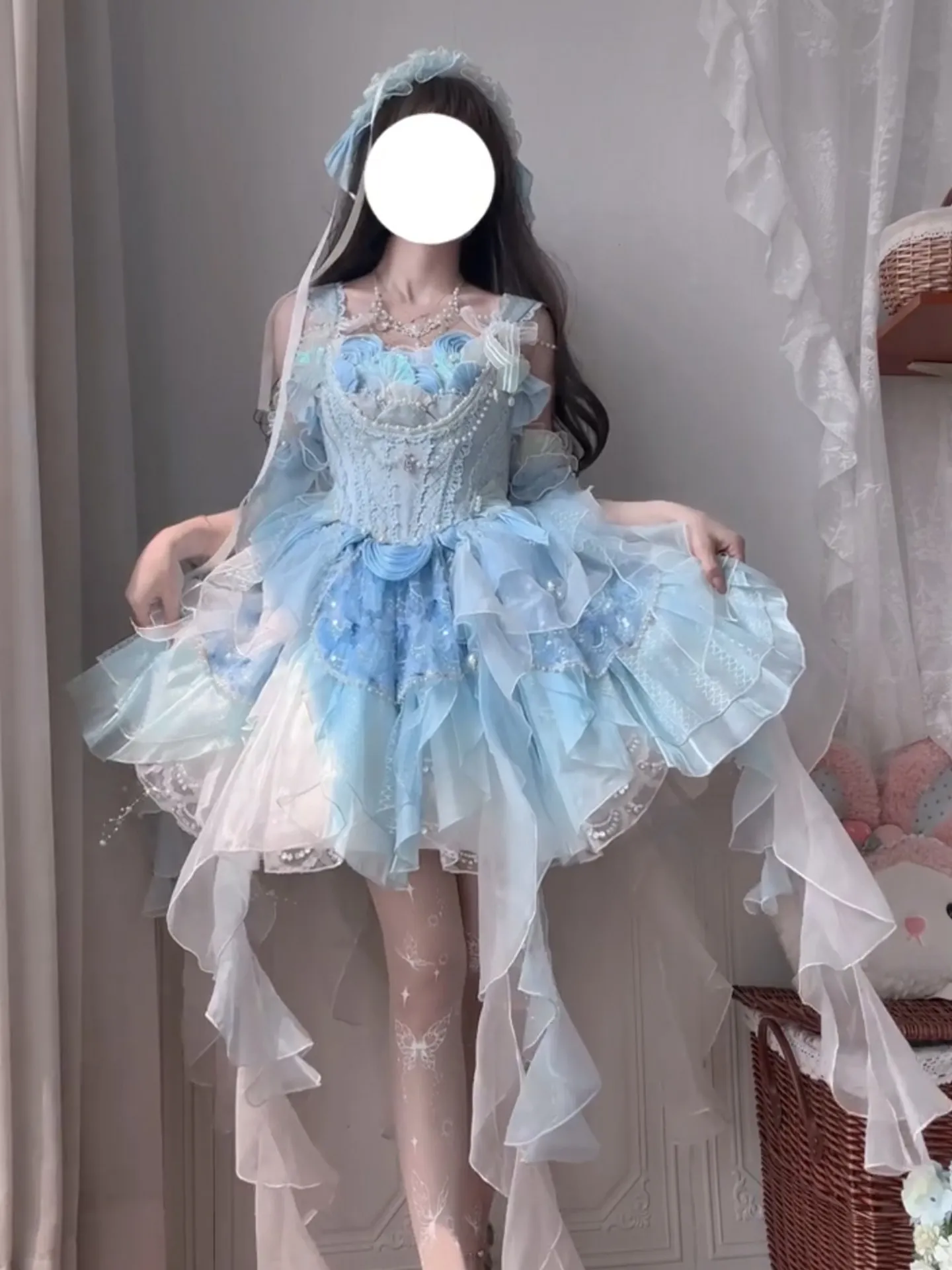 

Lolita Dress Evening High-End Affordable Luxury Niche Sweet Flower Wedding Girl Birthday Adult Ceremony