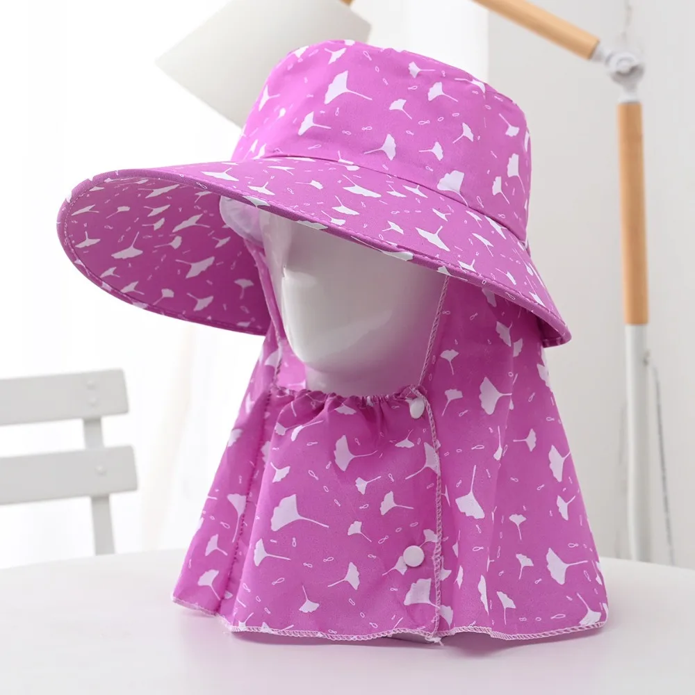 

Breathable Mesh Tea Picking Hat Printing Face Mask Agricultural Work Hat Sun Protection UV Protection Sunshade Shawl Cap Riding