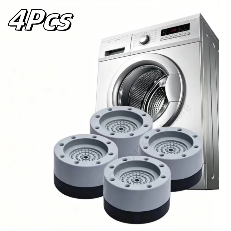 4Pcs Washing Machine Anti Vibration Pads Anti Slip Mute Furniture Leveler Universal Refrigerator Dampers Fixed Base Pads