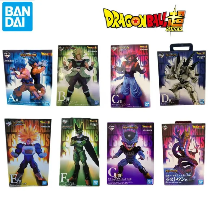 

Bandai Original Anime Dragon Ball Ichiban KUJI Vegeta Gogeta Cell Broly Vegeta Son Goku Trunks PVC Figure Model Toy