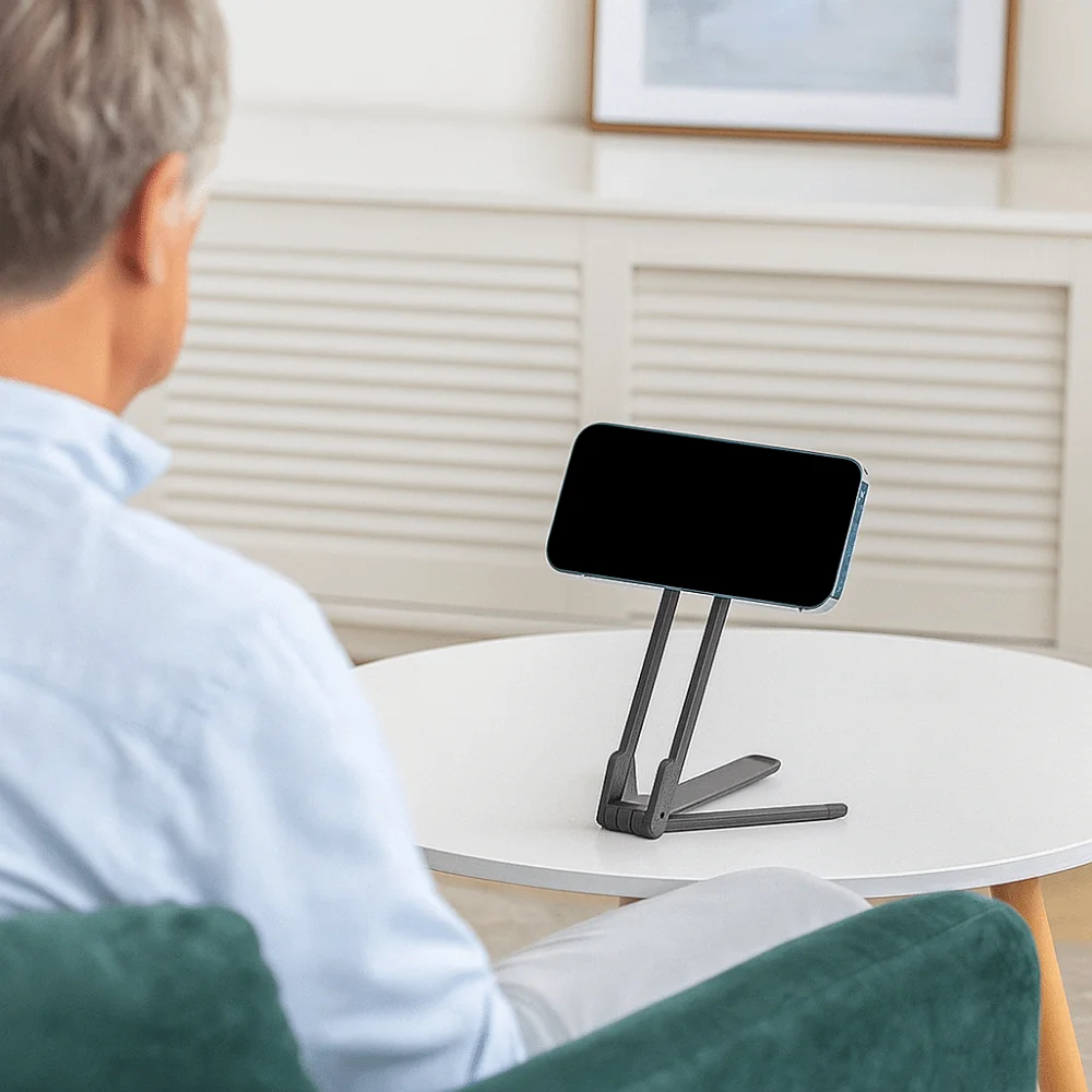 حامل ثلاثي للهاتف مثبت على حلقة تسلق من سبائك الألومنيوم خفيف الوزن وقابل للطي على الوجهين حامل ثلاثي مغناطيسي مع إبزيم قابل للتعديل