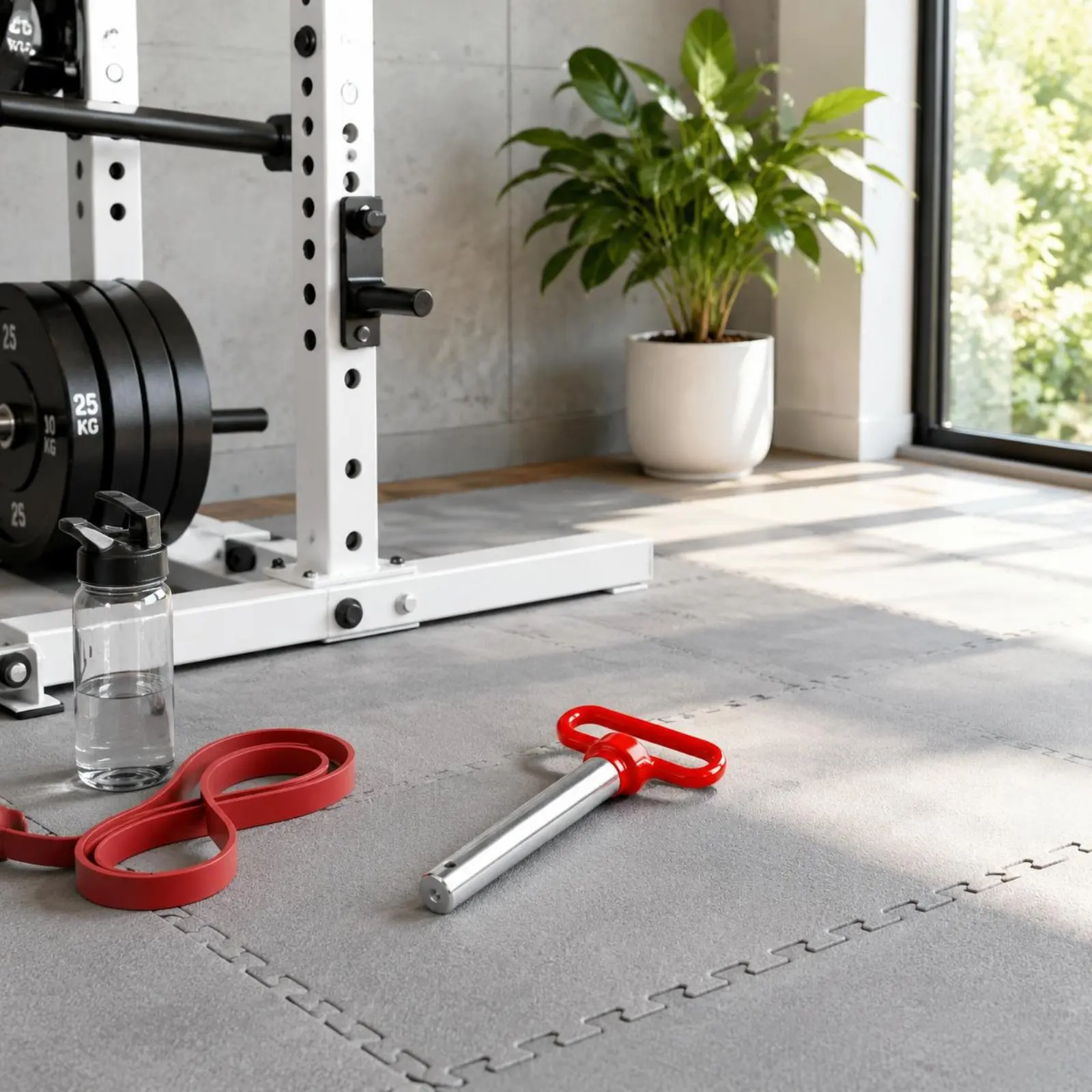 Fixateur de rack d'entraînement avec trou de retenue, attache de verrouillage pour rack de gym, équipement de fitness durable et facile à utiliser