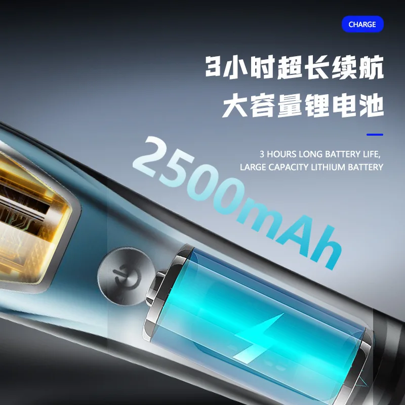 Kemei Clippers Professional Hair Clippers Adjustable Haircut Machine External Rotor Brushless Motor Hair Clippers Men KM-1911