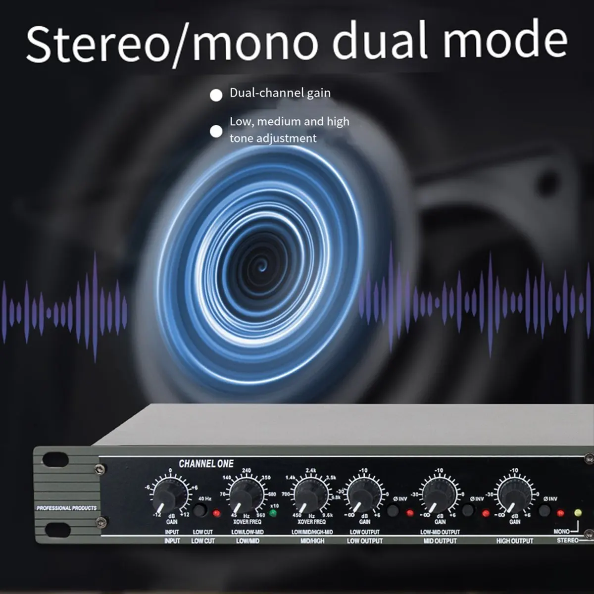 ABAI 234XL Stage Crossover Professional Bass 2 Crossover 3 Crossover 4 Crossover Electronic Audio Crossover US Plug