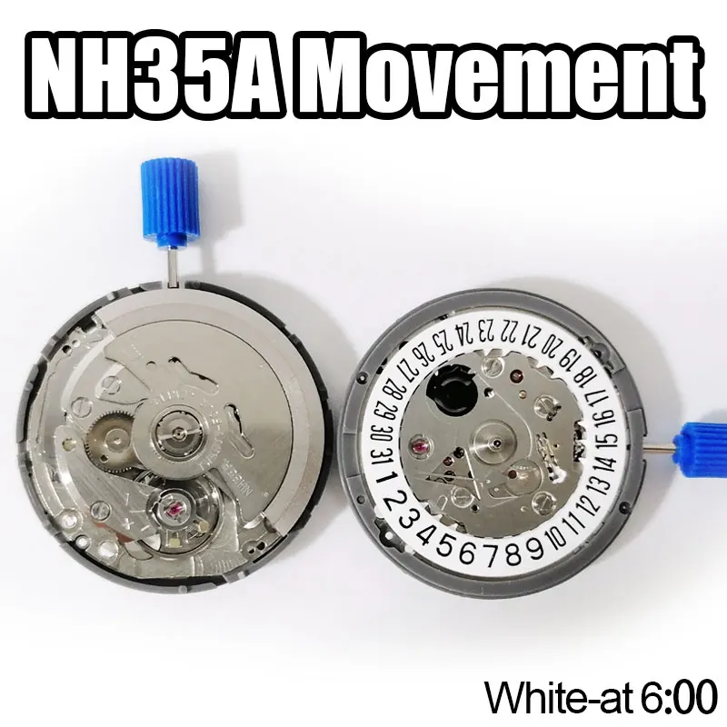 For NH35 Automatic Mechanical Movement Date at6:00 High Accuracy 24 Jewels Mod Watch Replacement NH35A Tools