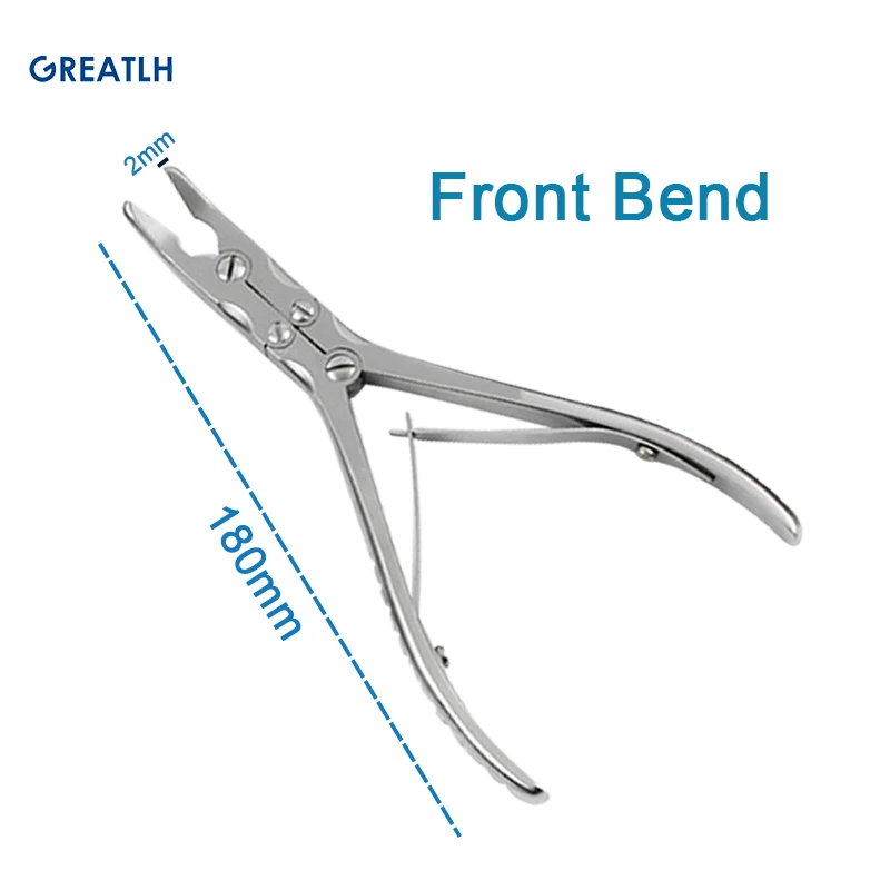 Imagem -05 - Double Joint Straight Bone Rongeurs Instrumento Ortopédico Aço Inoxidável 180 mm 240 mm