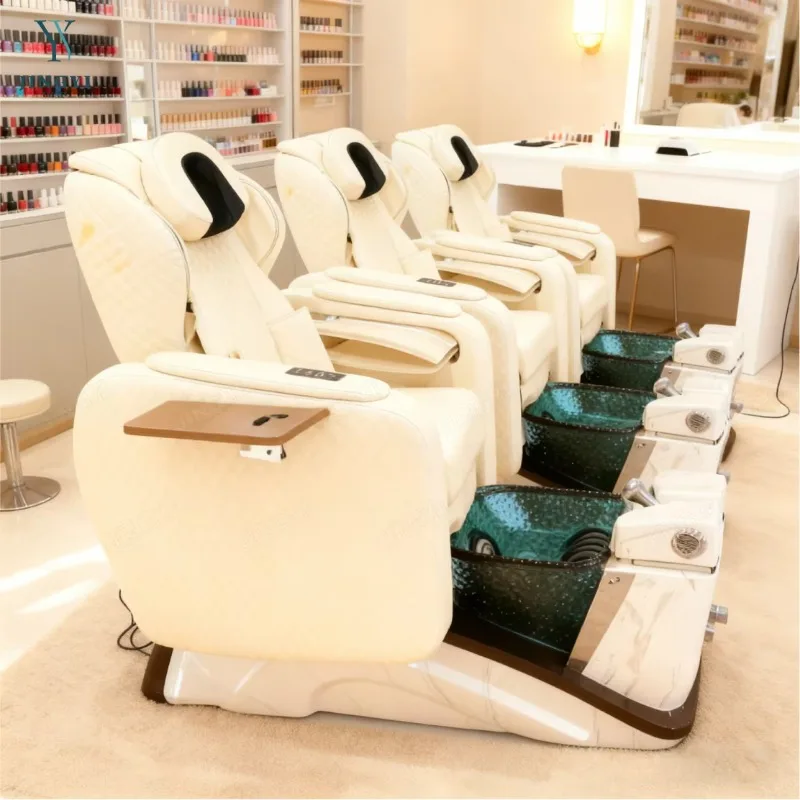 Original Design whirlpool Foot Massage Spa Pedicure Chairs Luxury High Back airbag Massage Pedicure Chair for Nail Salon