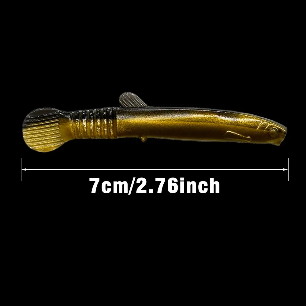 MNFT 7CM/2.2G Zachte Wobble Tail Vissen Lokken Siliconen Kleine Modderkruiper Kunstaas voor Bass