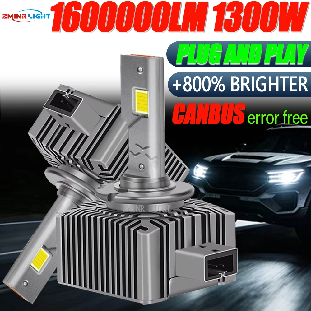 

Светодиодные лампы для фар D1S D2S D3S D4S D8S, без ошибок CANBUS, 12В 24В, сверхъяркие, прямая замена ксеноновых ламп 1:1, Plug & Play