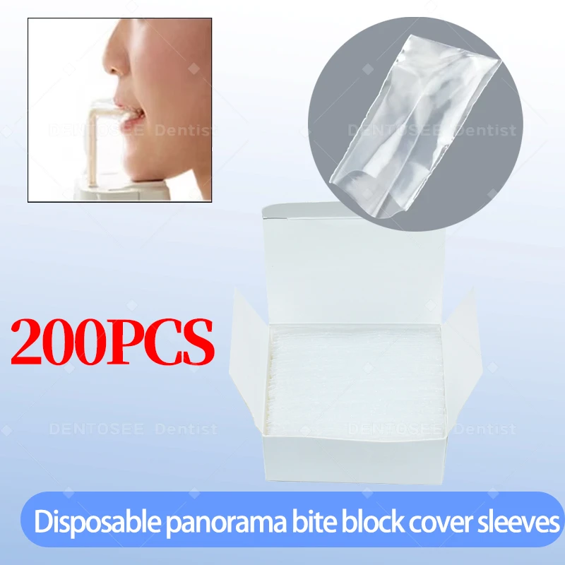 200Pcs/box Dental Protective Film Cover Sleeves Panoramic X-ray Bite Block Disposable Covers Sterile Dental Material