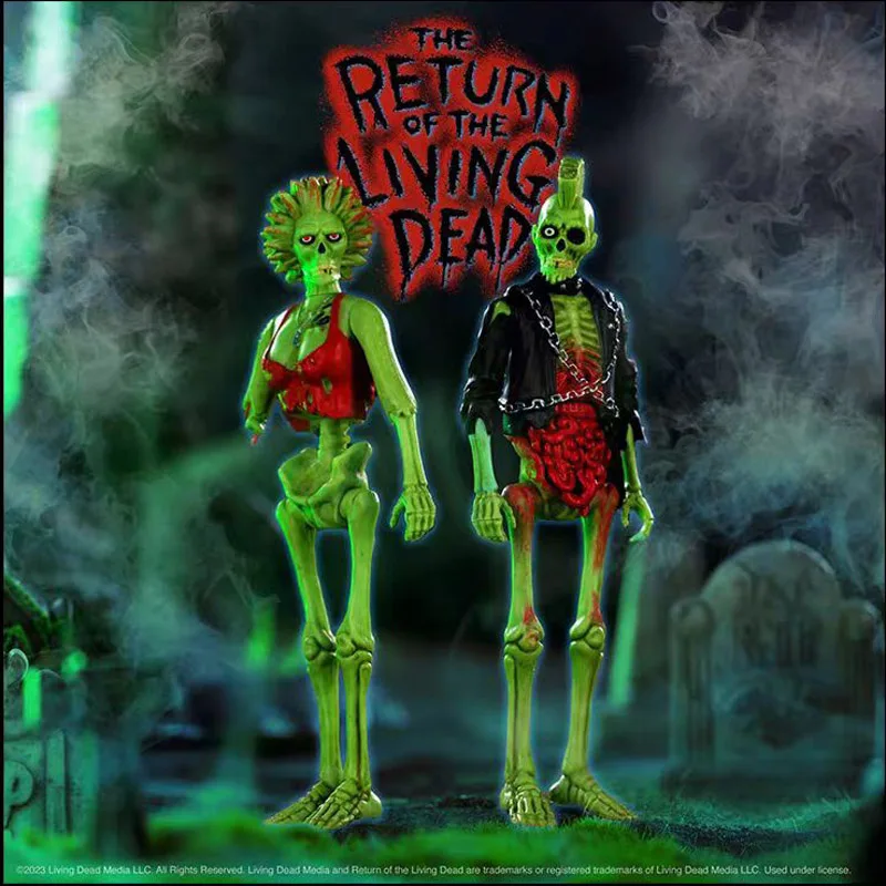 In Stock Super7 Horror Zombie Return of Living Dead Reaction Figure Toy Collectible Doll Christmas Gift