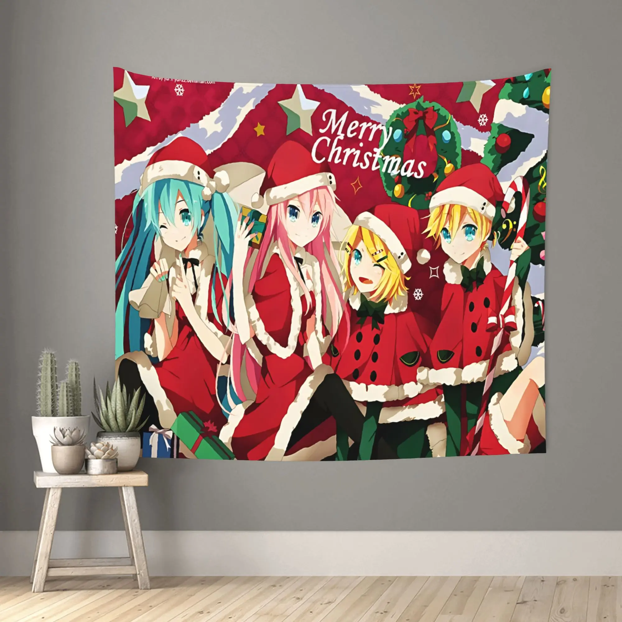 Your Christmas Gift  Hatsune Miku cutecore Tapestry Bedroom Decoration Wall Hanging Blanket Tapestry Cool Stuff For Room