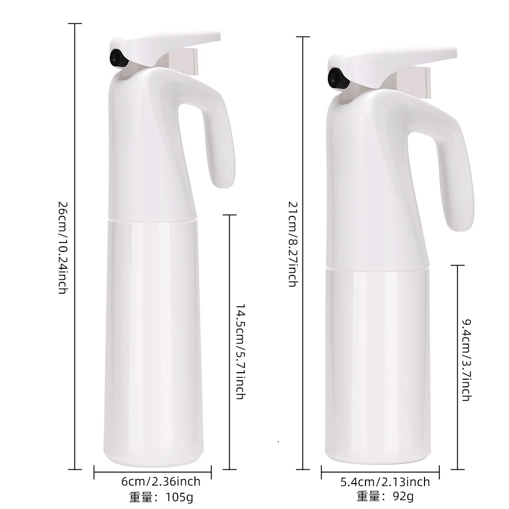 200ml/300ml Hair Spray Bottle Continuous Water Refillable Hairdressing Spray Bottle Salon Barber Atomizer Container Tools