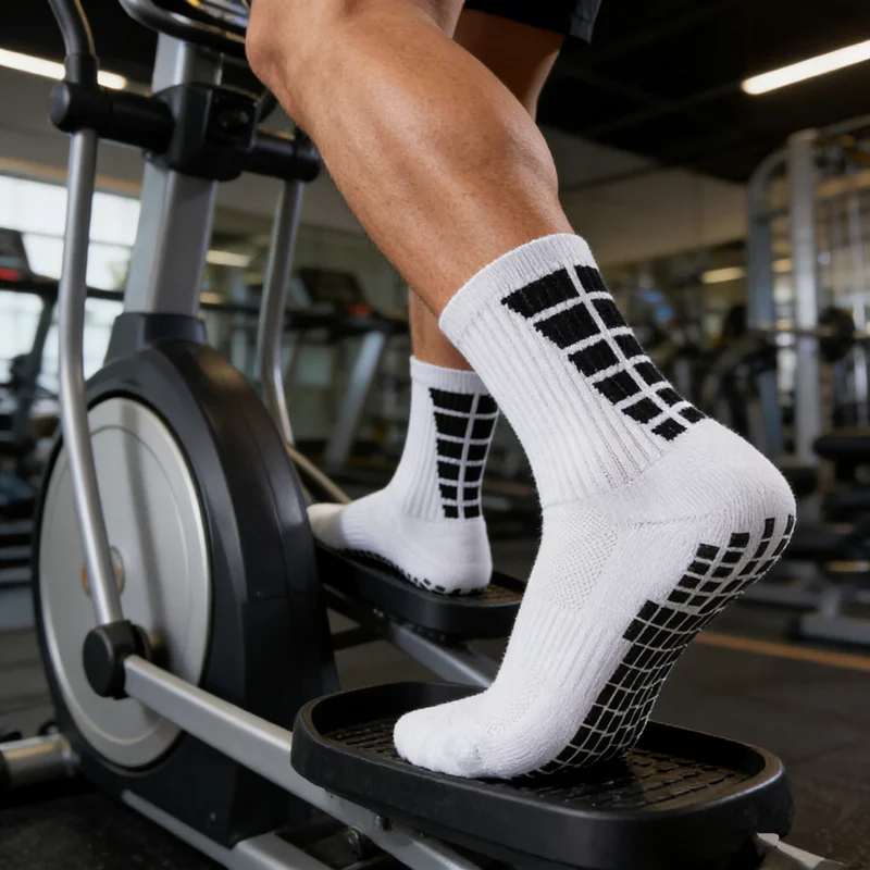 

2/6/12 Pairs Men Women Towel Bottom Grip Socks Sport Running Skateboard Socks