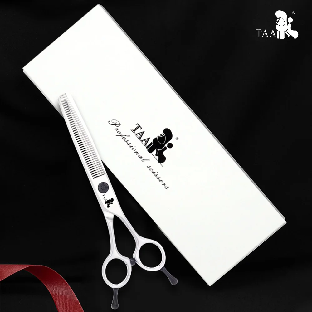 TAA Scissors Dog Grooming Shears Professional Pet Scissors Serrated Scissors Ultra-Light Hair Cut for Dog Groomer Tool XX-6040