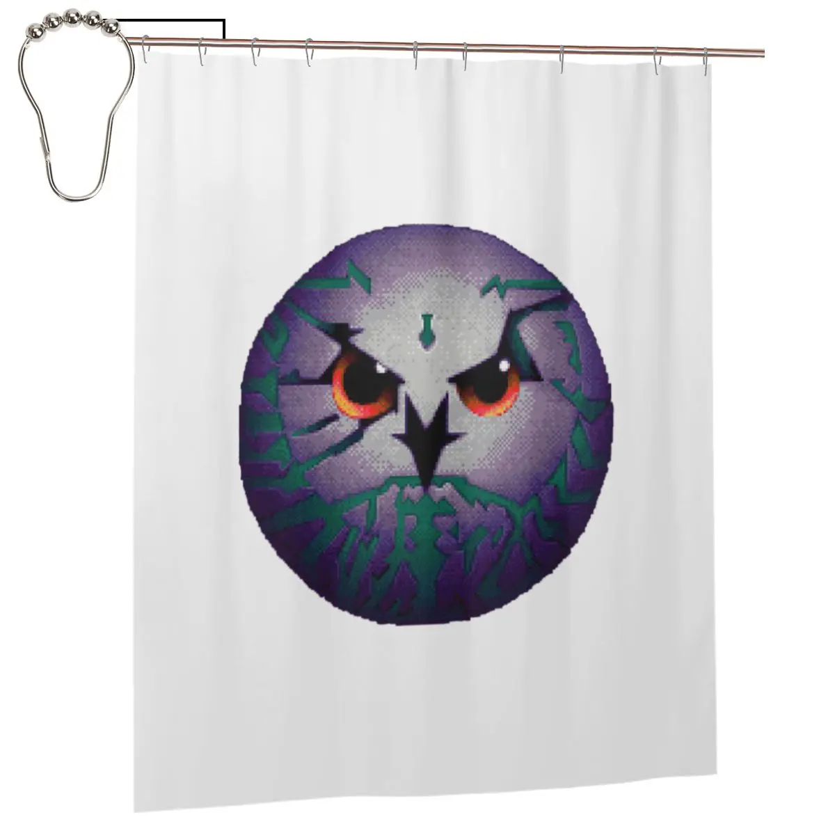 

Водонепроницаемая шторка для душа Amiga Psygnosis Owl из полиэстера с крючками