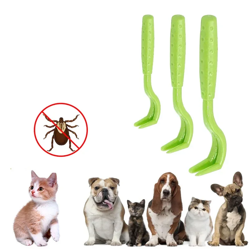 Flea Remover Hook Tick Removal Tweezer Ticks Pull Pet Cat Dog Accessaries Scratching Extractor Mite Tweezers Comb Louses Pliers