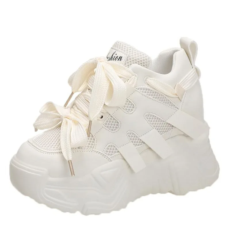 

11cm High Platform Sneakers Women Thick Sole Sports Ladies Trainers Vulcanized Shoes Woman Chunky Sneakers Zapatillas Mujer