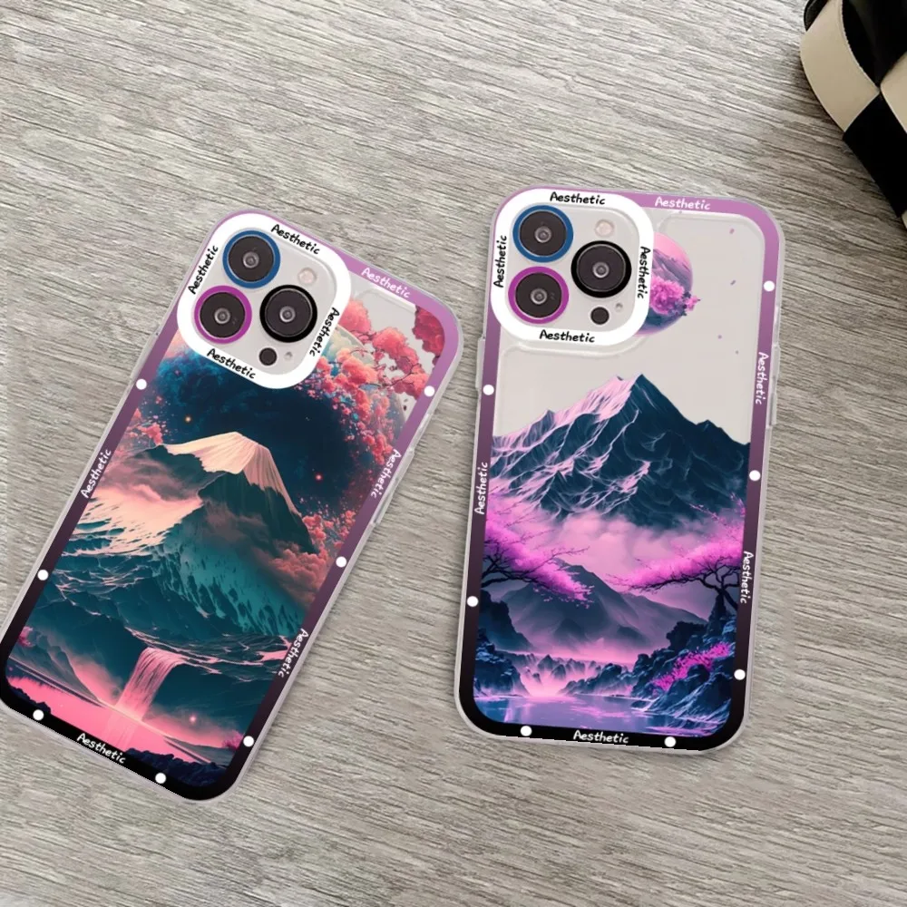 

Japanese Aesthetic Mount Fuji Landscape Phone Case For Samsung A 10 20 30 70 13 21 32 72 22 51 52 53 71 73 32 4g 32 5g Fundas