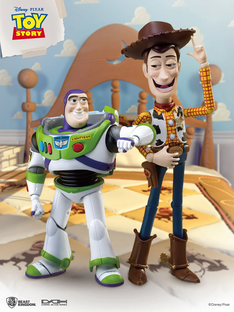 

Beast Kingdom Pixar Toy Story Woody Buzz Lightyear Action Figure Collection Model Birthday Gift