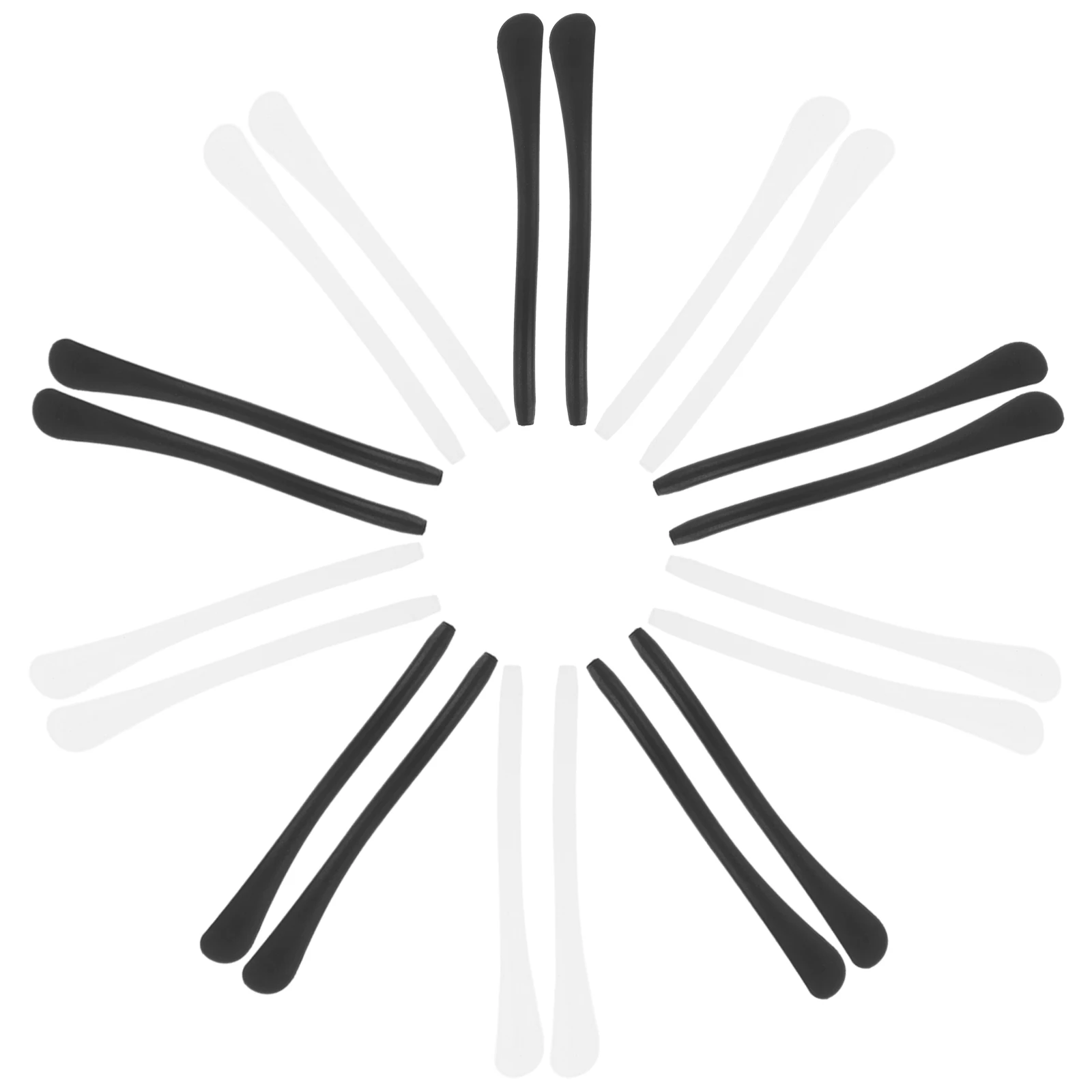 

20pcs Non-slip Glasses Leg Covers 10 Pairs White Black Silicone Ear Grips for Eyeglasses Running Sports Anti-wear Durable Gifts