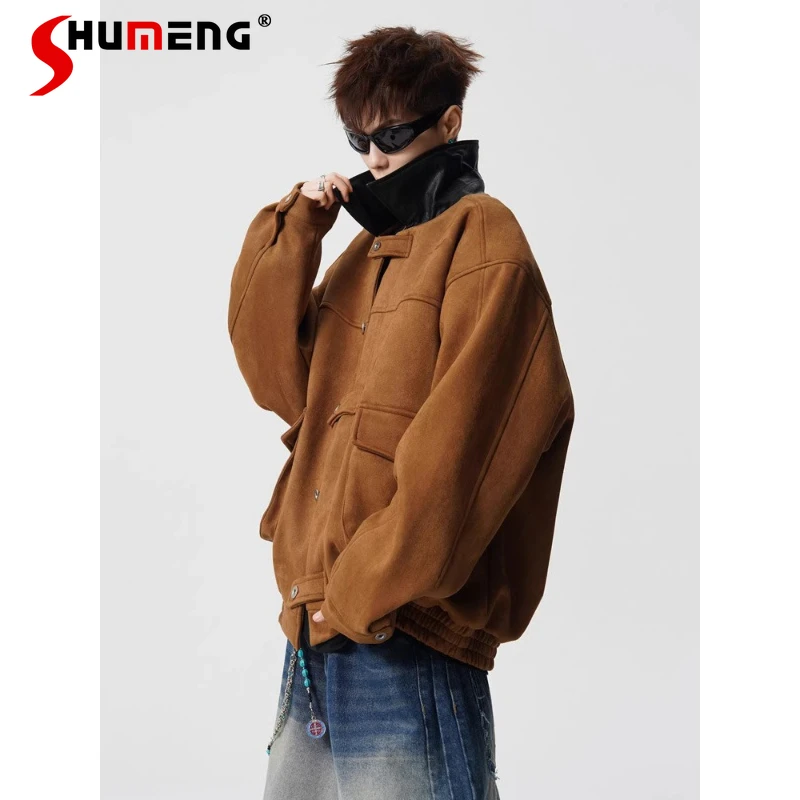 

Модные мужские куртки с отложным воротником 2026: Новая трендовая стильная верхняя одежда для мужчин, элегантные куртки с длинным рукавом