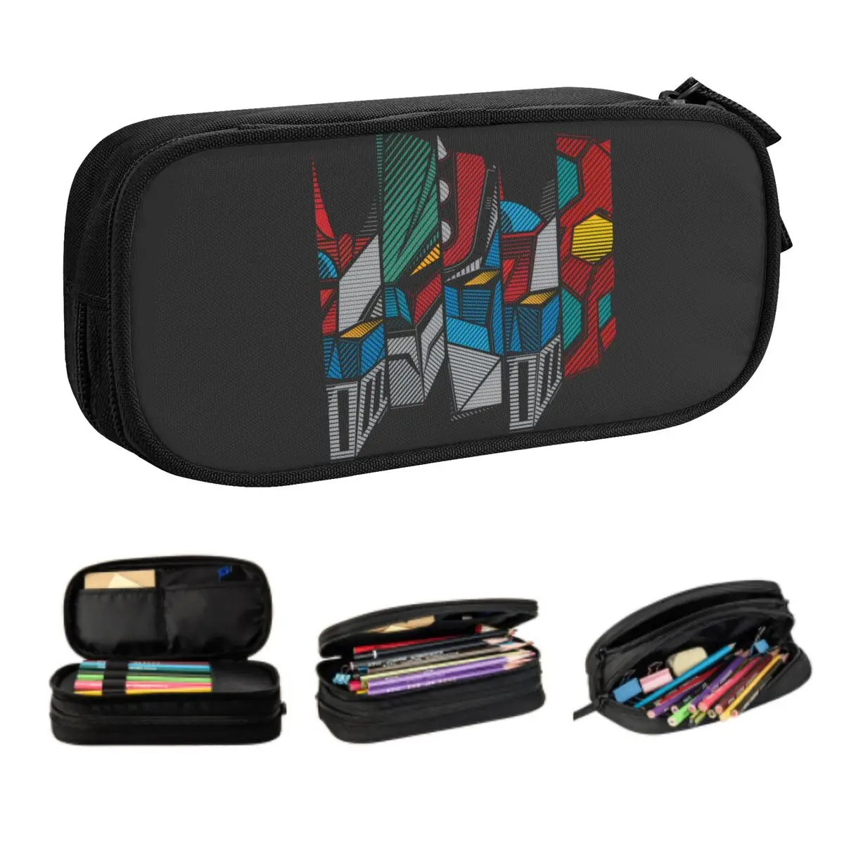 Custom Goldorak UFO Robot Grendizer Korean Pencil Cases Boys Gilrs Large Capacity Pencil Box Students Stationery