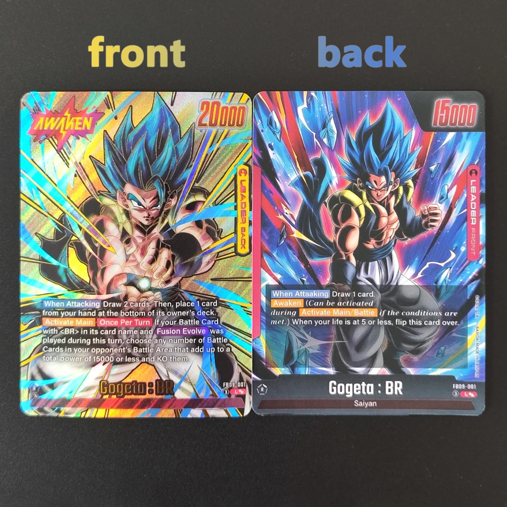 Self Made Dragon Ball Super Fusion World English Gogeta BR FB09-001 Super Alternate Art Game Collection Card Toy
