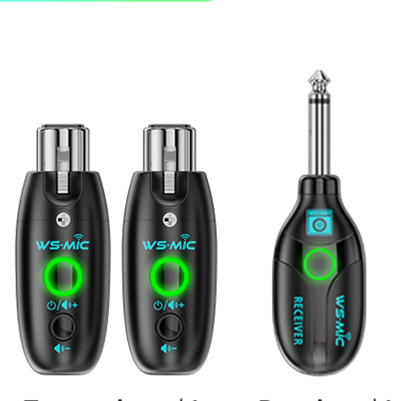 Wireless Microphone System (2 Transmitters + 1 Receiver) – HD Sound for Mobile Karaoke & PC Recording