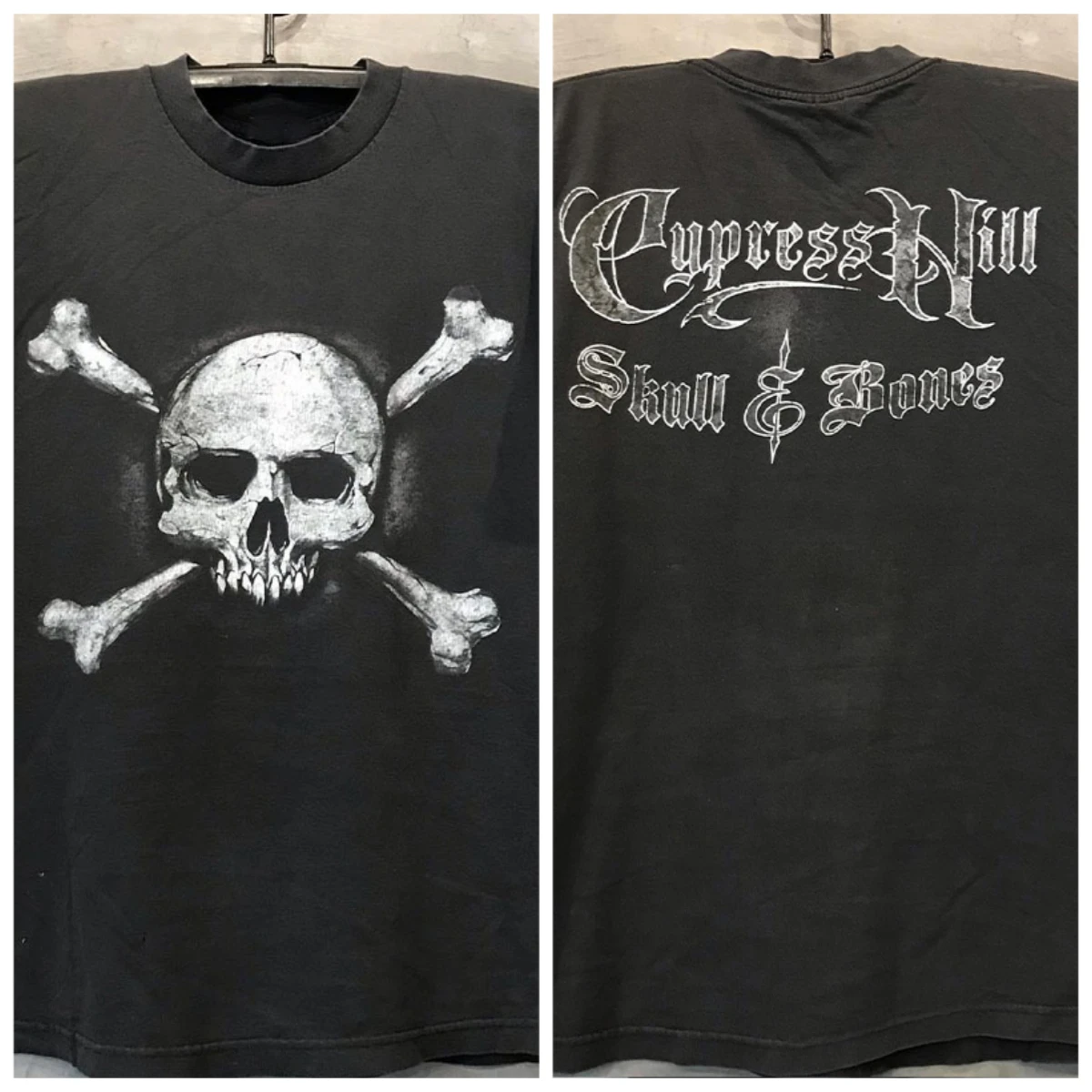 

American Trendy Brand High Street Style Vintage Retro Men's and Women's Loose Skull Short-sleeved Crew Neck Cotton T-shirt