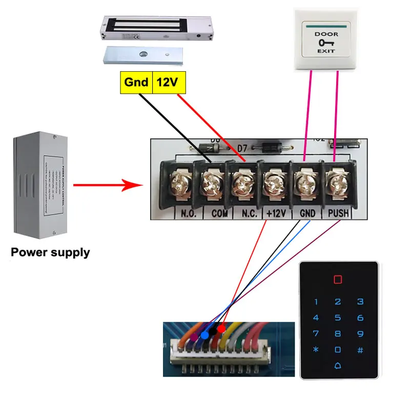 RFID Access Control Standalone Touch Keypad ID Card 2000 User DC12V  Power Come With 2pcs Mother Card