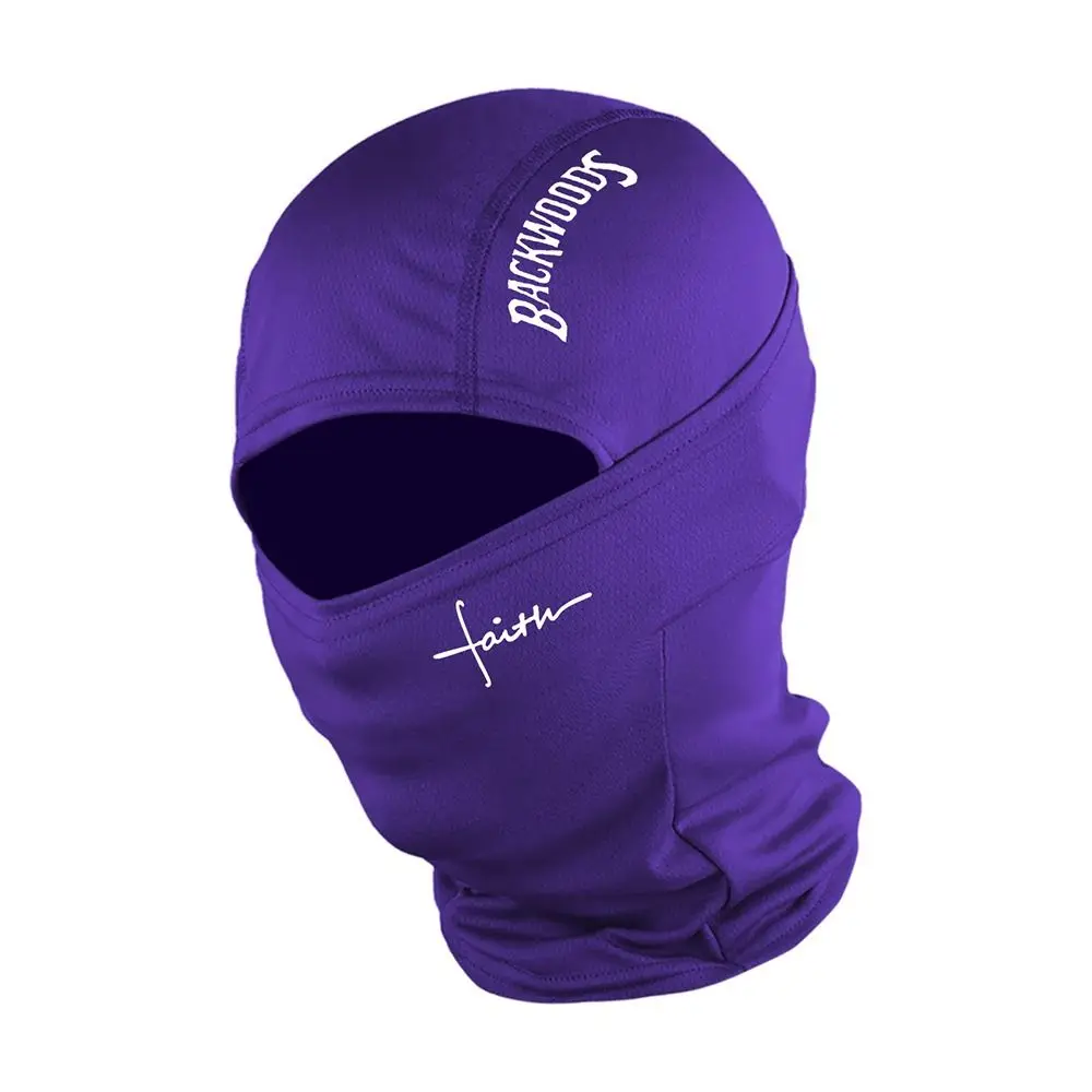 Printed Design Balaclava Hat Letter Print Red Heart Pattern Full Face Mask Dustproof Feature Breathable Fabric Hood Cover