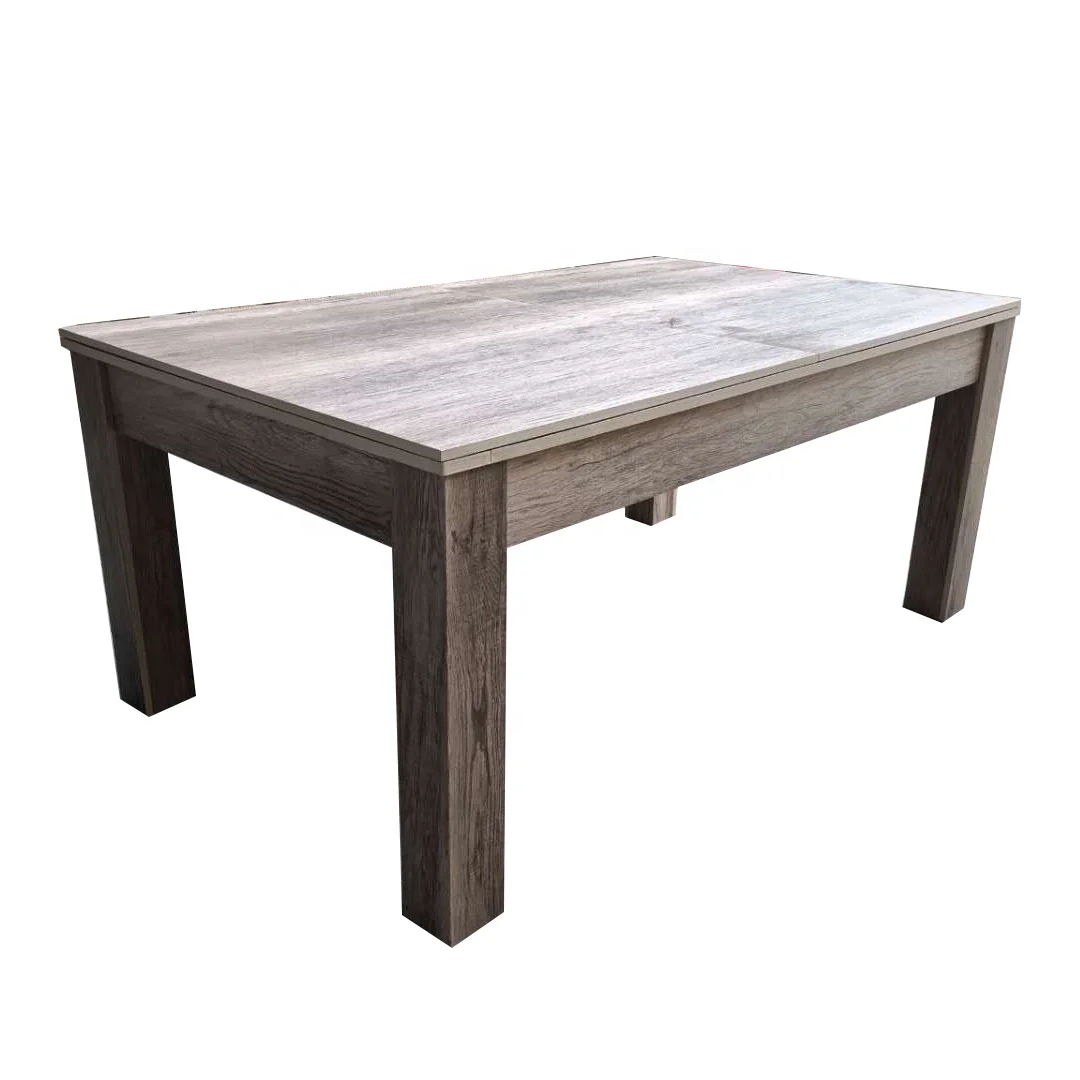 

Hot Selling 6ft 7ft Woodgrain MDF Playground Convertible Snooker Billiard Dining Pool Table