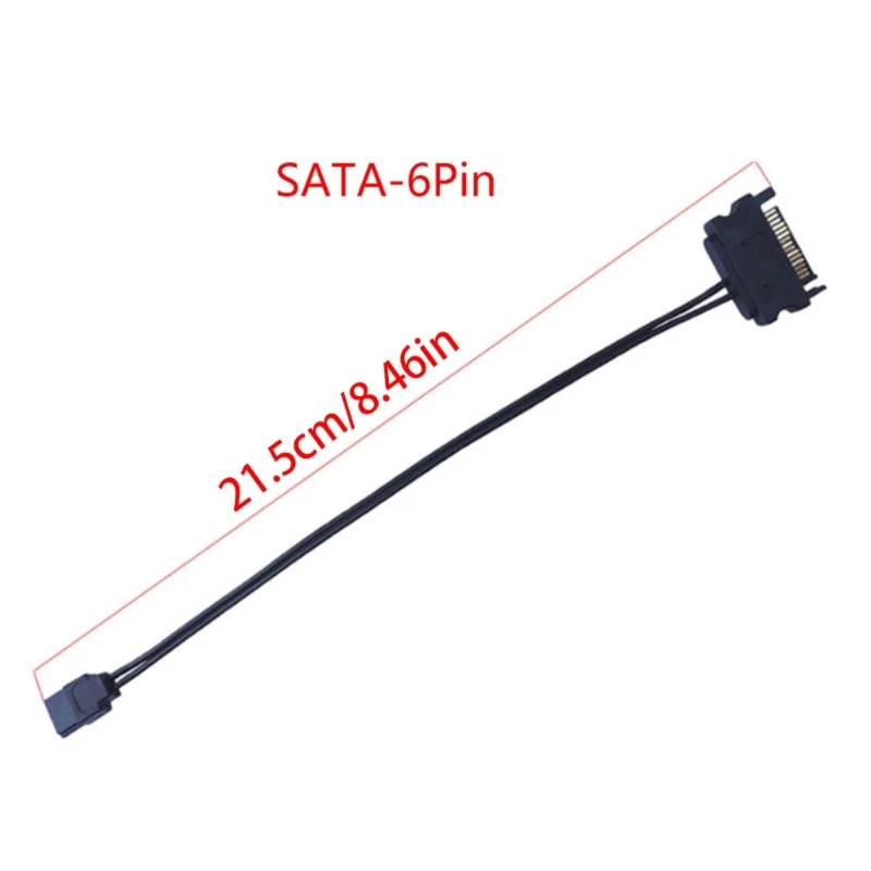 Cáp cấp nguồn XD99 15pin Nam đến 6Pin Ổ đĩa quang nữ 6P 22awg