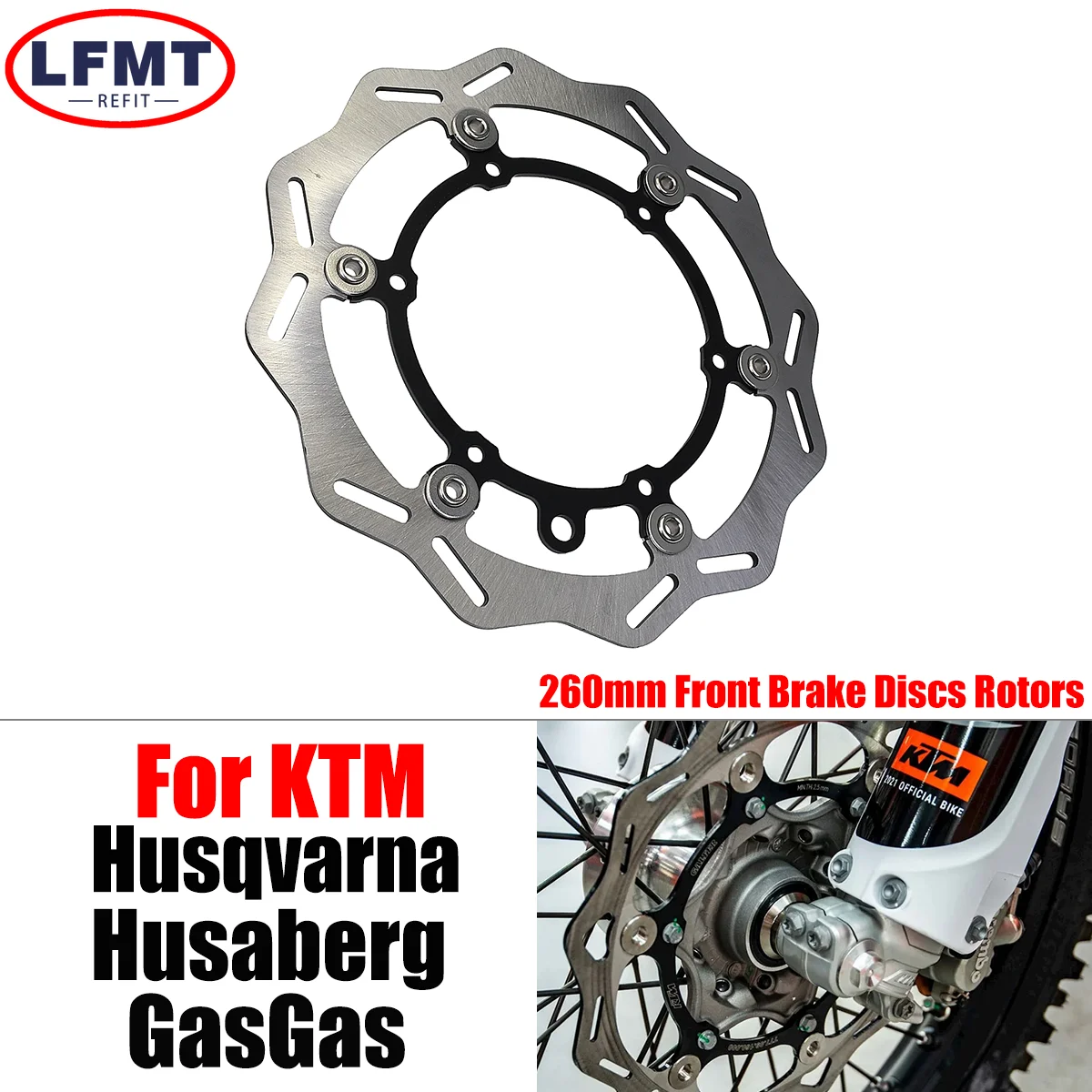 

Endurance motorcycle Accessories 260mm Front Brake Discs Rotors For Husqvarna 125 150-501 FE TE FC TC TX FX 2014-2023 For GasGas