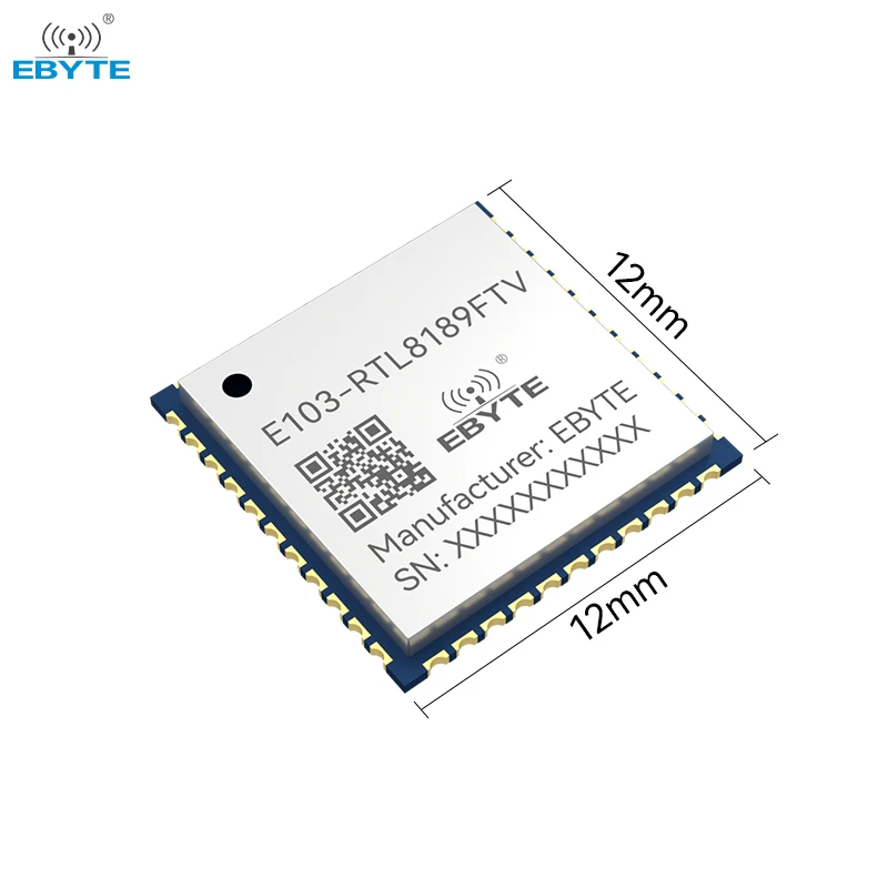 2.4GHz 5.8GHz Dual Band WiFi Module RTL8189FTV 22dBm Stamp Hole EBYTE E103-RTL8189FTV SDIO SMD Wireless Transparent Transmission