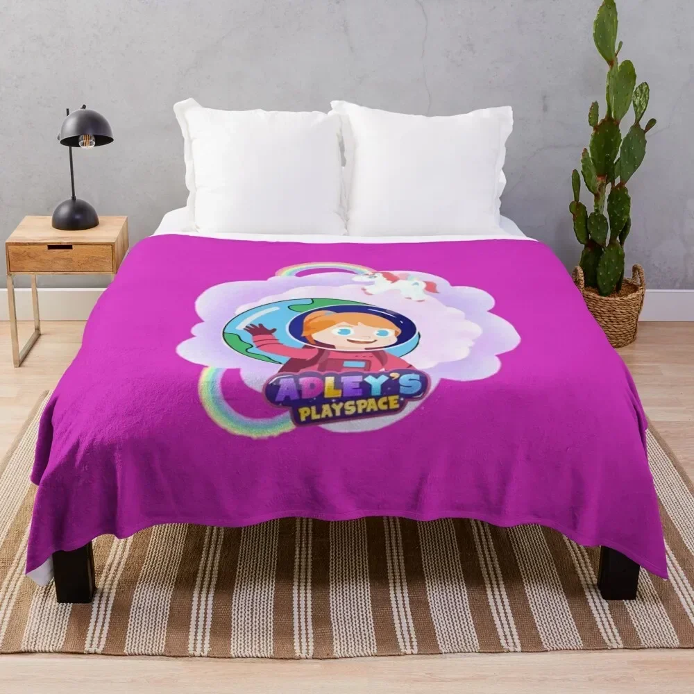 

Adley's Playspace: A For Adley Unicorn and Rainbow Throw Blanket Warm decorative Sofas Blankets